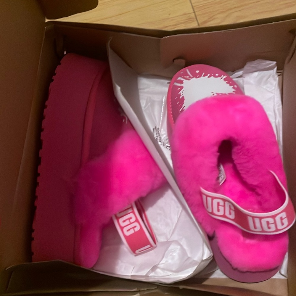 Pink platform Ugg slippers